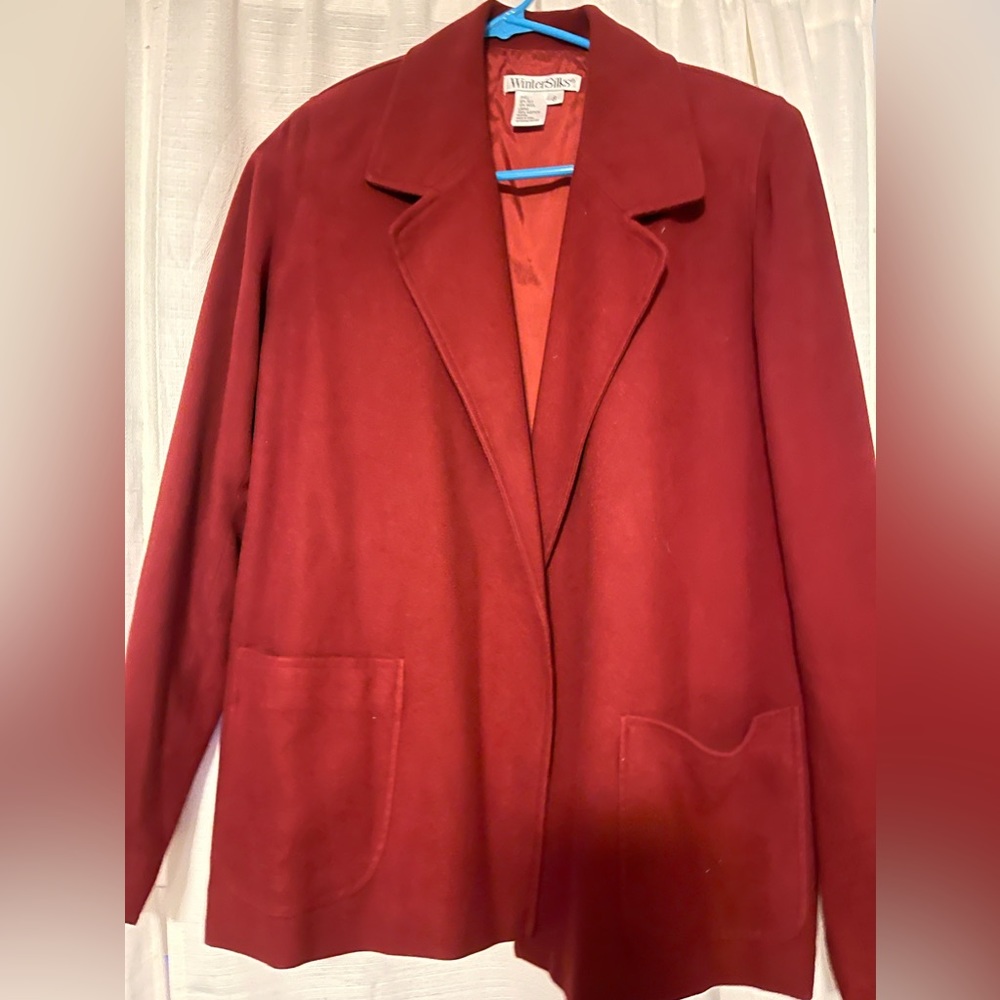 Vintage WinterSilks Burgundy Blazer